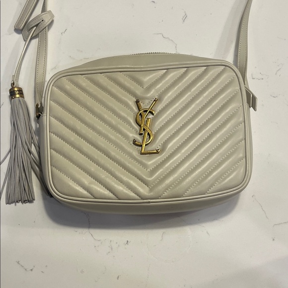 Yves Saint Laurent Ivory Quilted Crossbody Bag - Picture 1 of 10